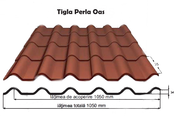 Tigla metalica Perla Oas
